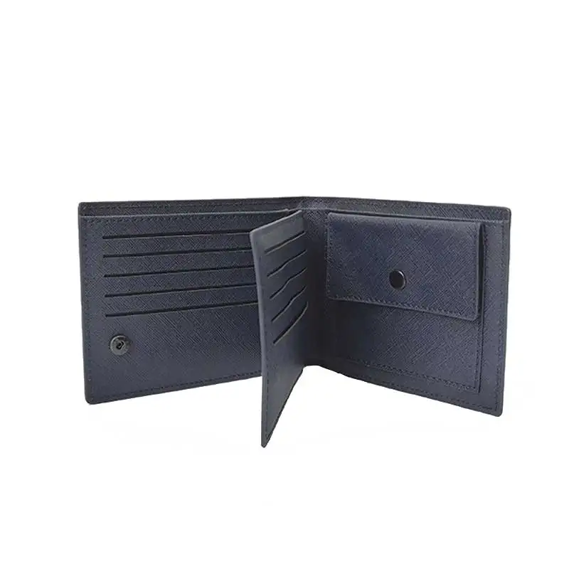 PU Leather Mens Wallets Custom Your Logo RFID Blocking Slim Minimalist Wallet for Men