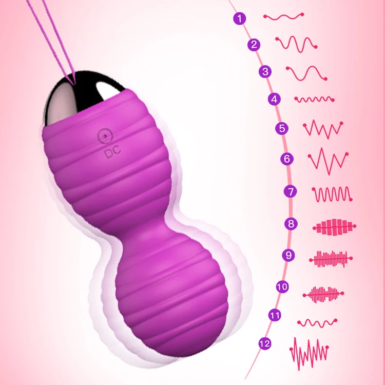 Soft Silicone Pelvic Floor Exerciser Kegel Balls Vaginal Tightening Jump Egg Vibrator Smart Kegel Ball Vagina Jump Egg Vibrator
