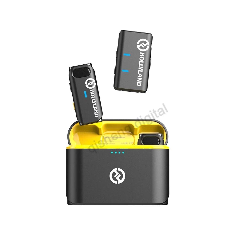 Hollyland LARK M1 Duo Solo Portable Wireless Lavalier Microphone System 2.4GHz 600ft DSLR Camera Smartphone Video Wireless Mic