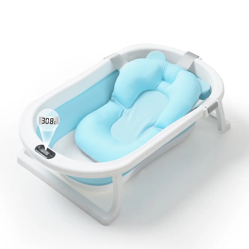 Custom logo plastic baby foldable bathtub