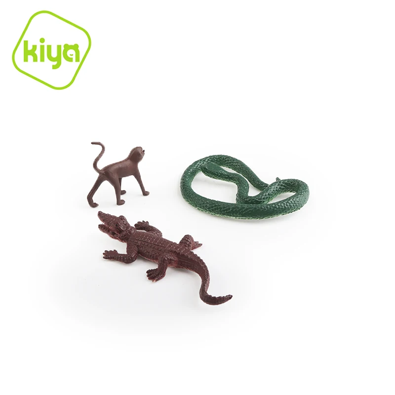 Kiya Monkey+snake+crocodile D108 plush toys animal  stuff toy  animales dinosaur toy set