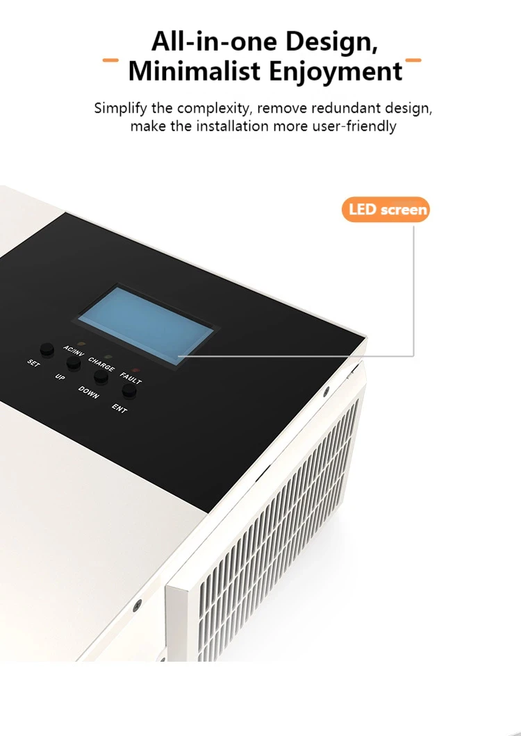 Hybrid Solar Power Inverter 5kw 5000w 5kva off Grid Tie Combined With Mppt Solar Charge Controller for solar power system