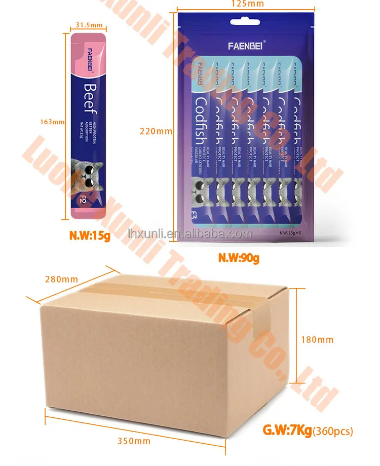 FAENBEI Factory Price Aquarium Fish Food High Protein Cod Beef Food