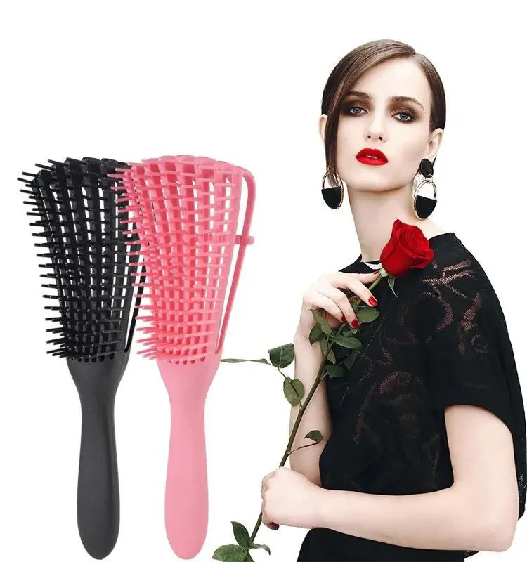 Custom Women Men Plastic Hairbrush Scalp Massage Detangling Styling Tool Massage Brushes Scalp Hair Comb Brush