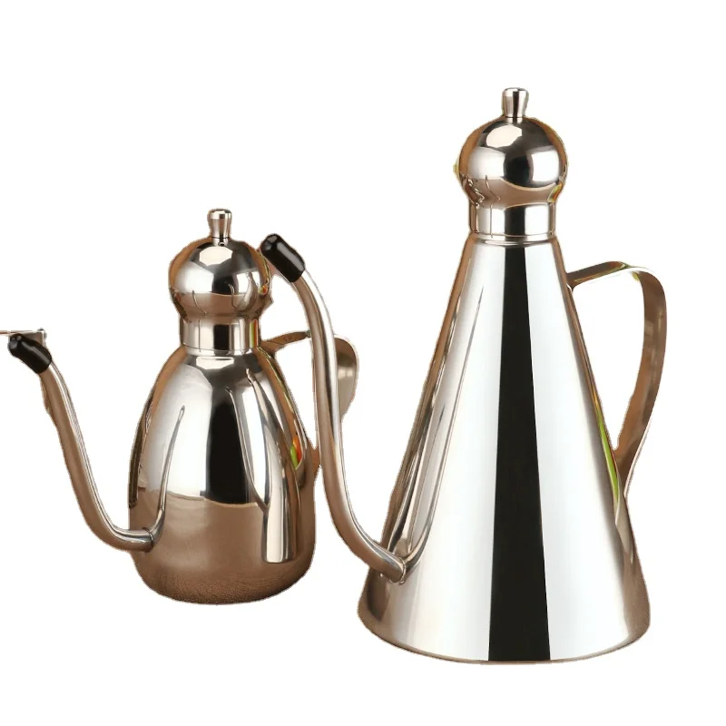 
Stainless steel SUS304 oil can, kitchen soy sauce oil bottle, European creative leak-proof and controllable oil can wholesale 