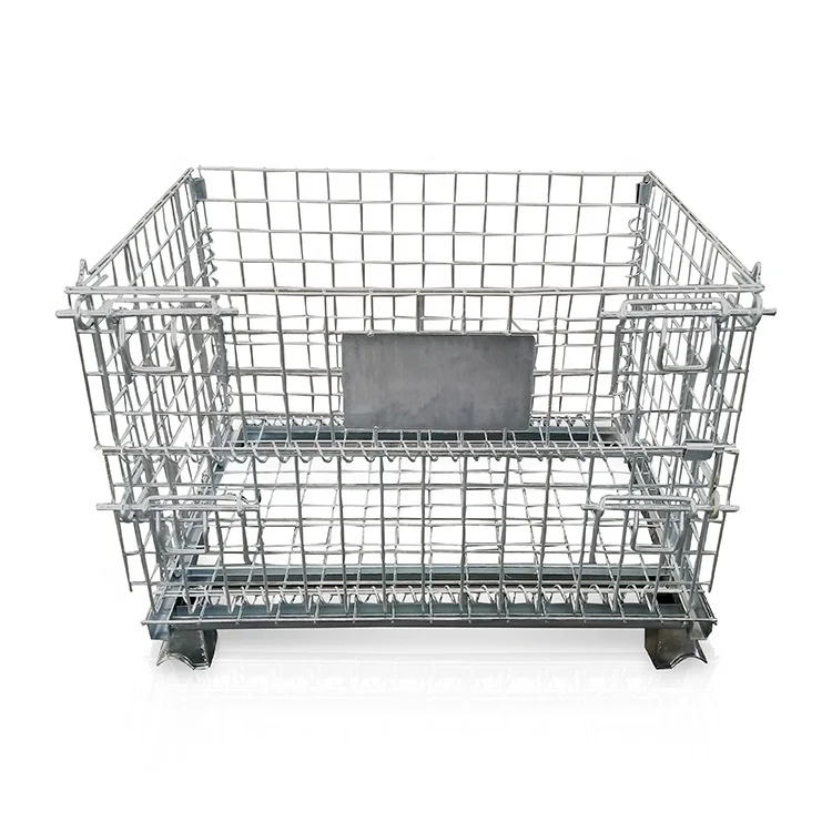 heavy duty large rolling metal steel wire mesh lockable storage container cage with wheels