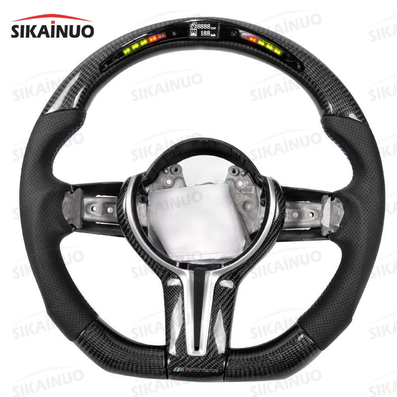 LED Smart Alcantara Steering Wheel Popular Design fit for E90 E91 E92 E93 E70 E71 E72 E89 E84 ( 3 Series X1 X5 X6 Z4 )