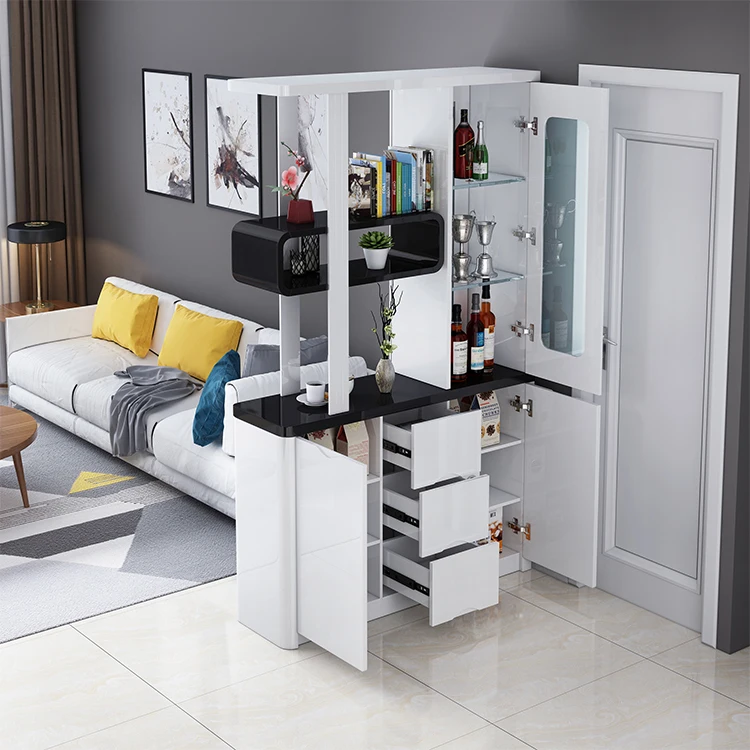 
Living room furniture solid wood wall partition screen wine shoe rack cabinet 