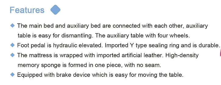 KL-2B хирургическое управление ручная поставка по гинекологии гидравлический акушерский стол медицинское оборудование операционный