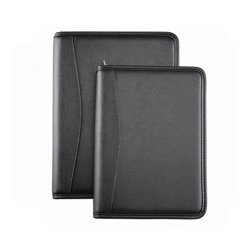 2022 Custom fashion agenda organizer PU Leather planner travel notebook with zipper