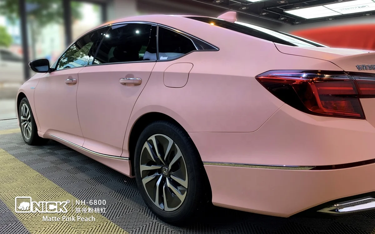 Cheapest Car Wraps Matte Pink Peach Vinil Automotriz PPF Color Holographic Film Stretch Wrap Film Matte Decorative Films