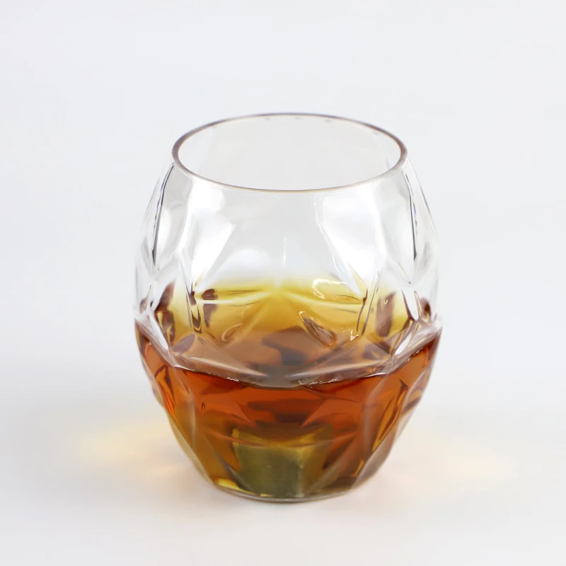 
Eco-friendly Crystal Wine Glass Unbreakable Tritan Plastic Stemless Whisky Glass 