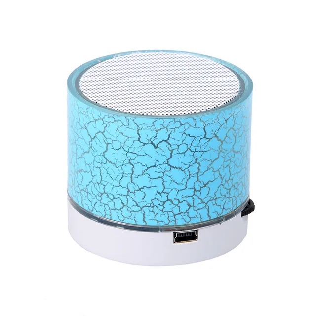 Hot Fashion A9 Smart LED Light Crack Mini Wireless Portable BT Stereo Speaker Support TF card/USB flash drive/FM