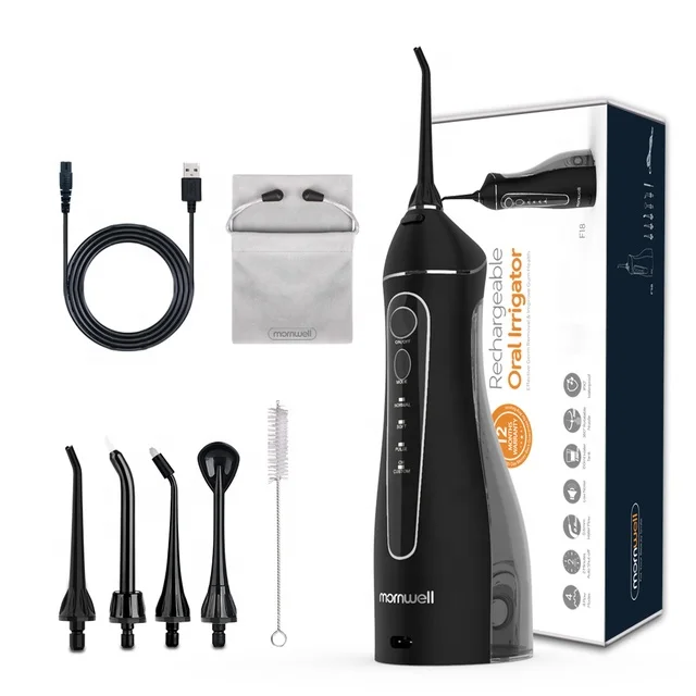 Portable Water Flosser With Travel Bag USB Rechargeable Water Jet 200ml Water Tank Waterproof Mornwell F18