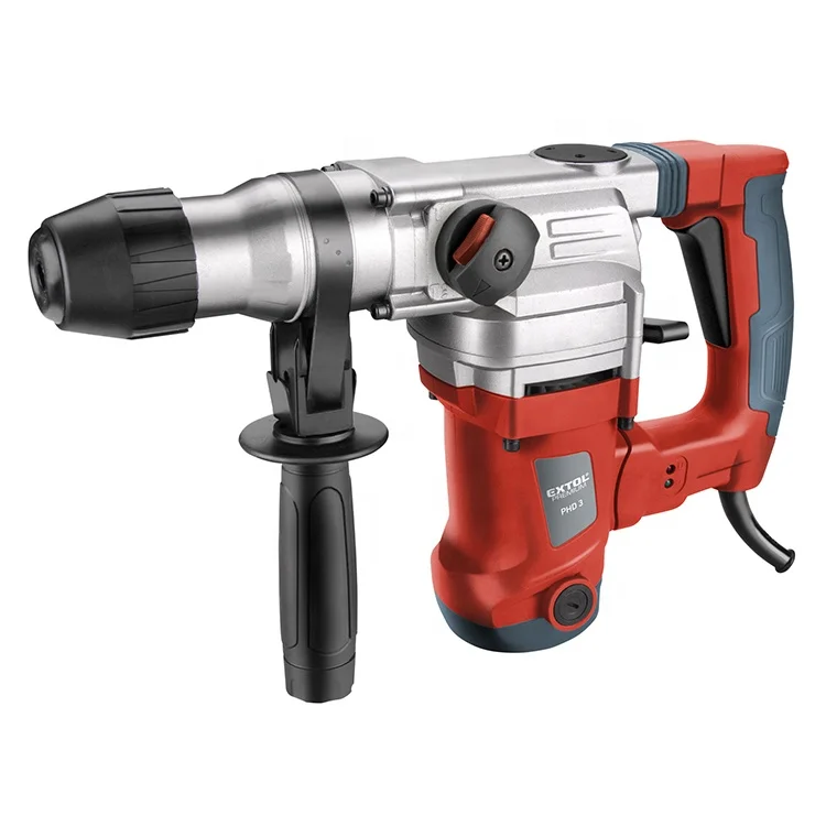8890210 EXTOL Premium New 40mm SDS plus Three Functions Rotary Hammer Drill 1250W Power Tools Machine with Suspension Handle