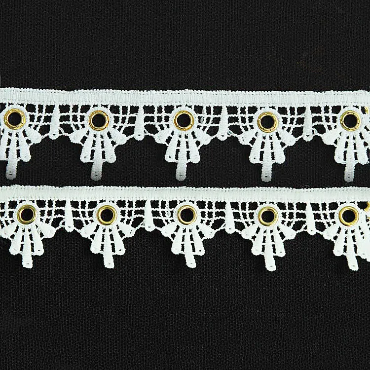 Fashion styles cotton lace trim cotton eyelet lace trim Eyelet belt