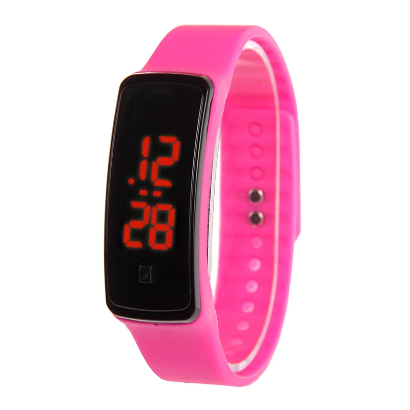 
Children Watch Fashion Silicone Wristband Bracelet Light weight Soft Fitness Sports Men Women LED Watch 