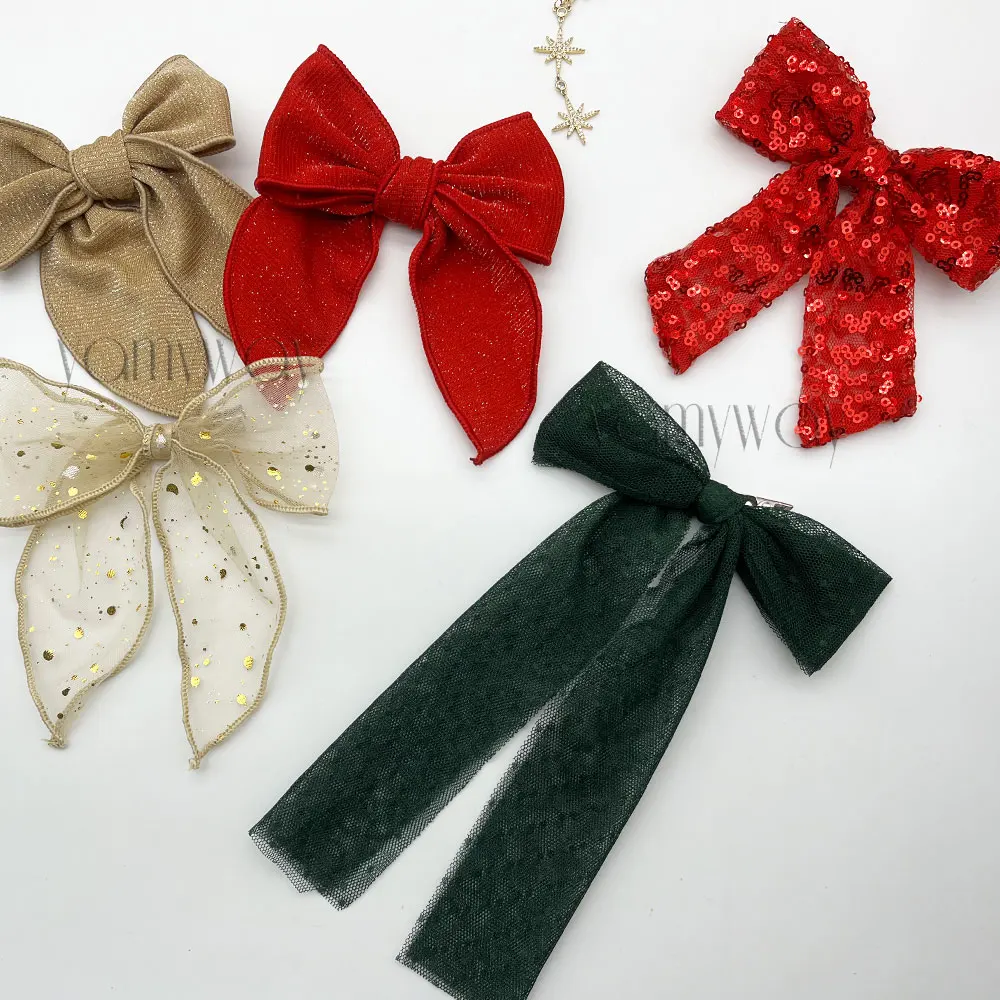 gold polka dots tulle hair bow headband read sequin hair bow green tulle for christmas