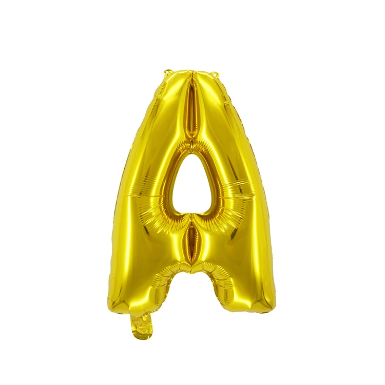 Customized shape wholesale cheap high quality golden color 16 inch happy birthday letter balloons