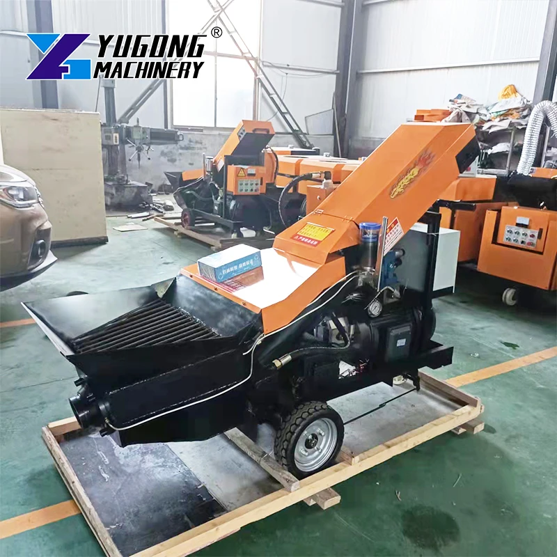 Portable Diesel Pump Conveying Long Distance Stationary Cement Mixer Pump Pipe Diesel Concrete Mixer Pump For Sale