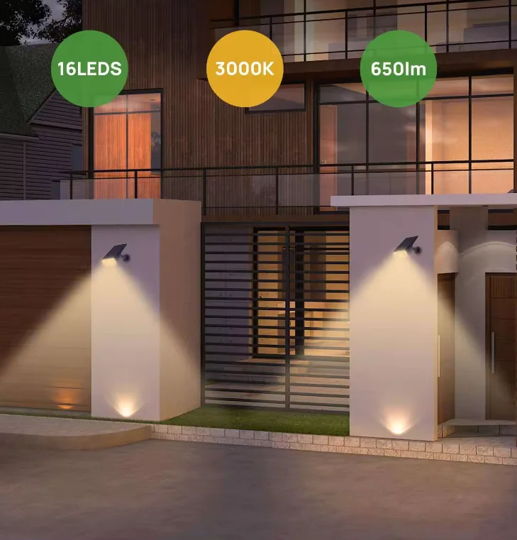 IP67 Waterproof Solar Powered Garden Lights Outdoor Landscape Spotlights with Spike Changing Solar Spotlights for Outdoor Use