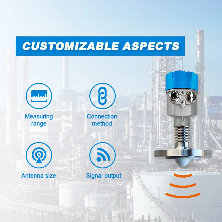Solid and Liquid Water Radar Level Transmitter Instruments Measuring