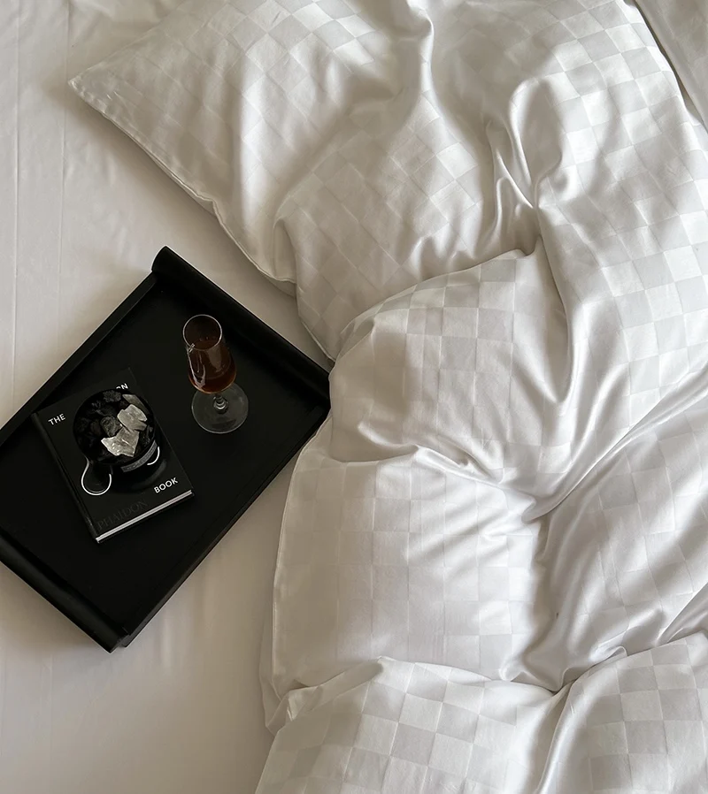 SANHOO Luxury Jacquard Hotel Bedding Supplies 5 Star Hotel Bed Linen 100s Percale Cotton Bedsheets
