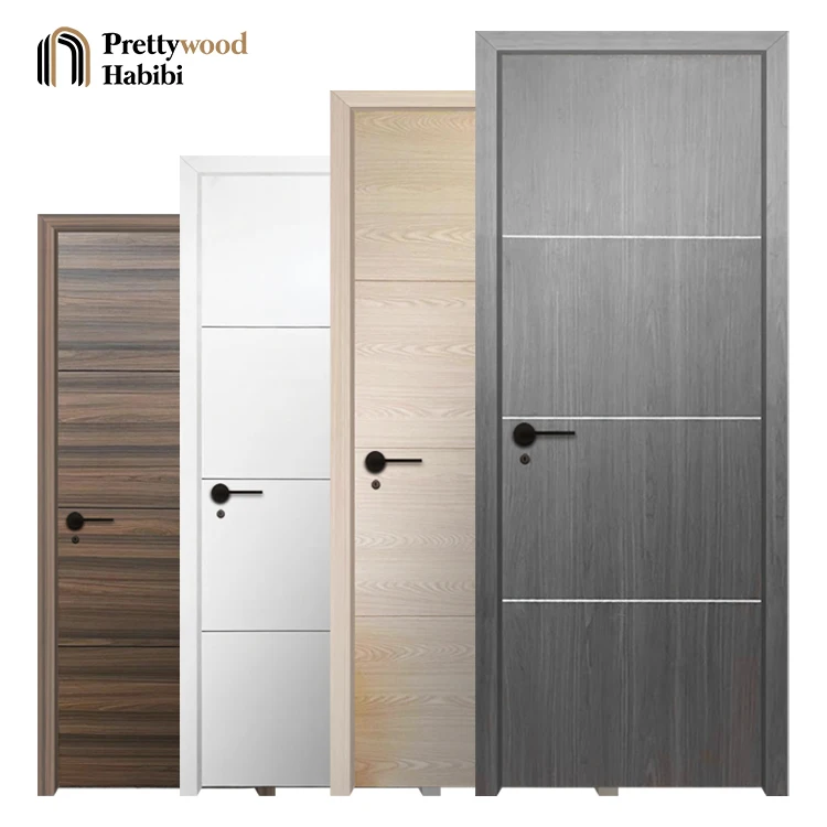 Warehouse In Stock Interior Door Flush Design Modern Residential Interior Room Door Internal Door For Houses