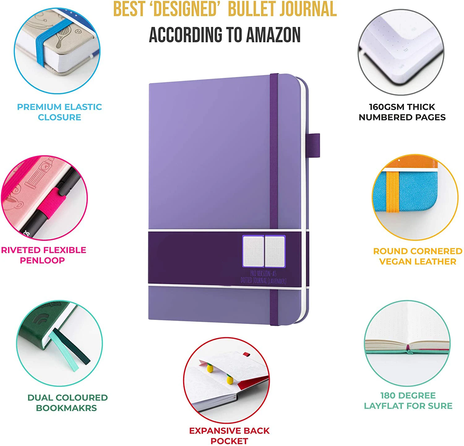 Eco Friendly Manufacture Lay Flat Design Acid-free Paper Leather Notebook Hardcover A4 A5 A6