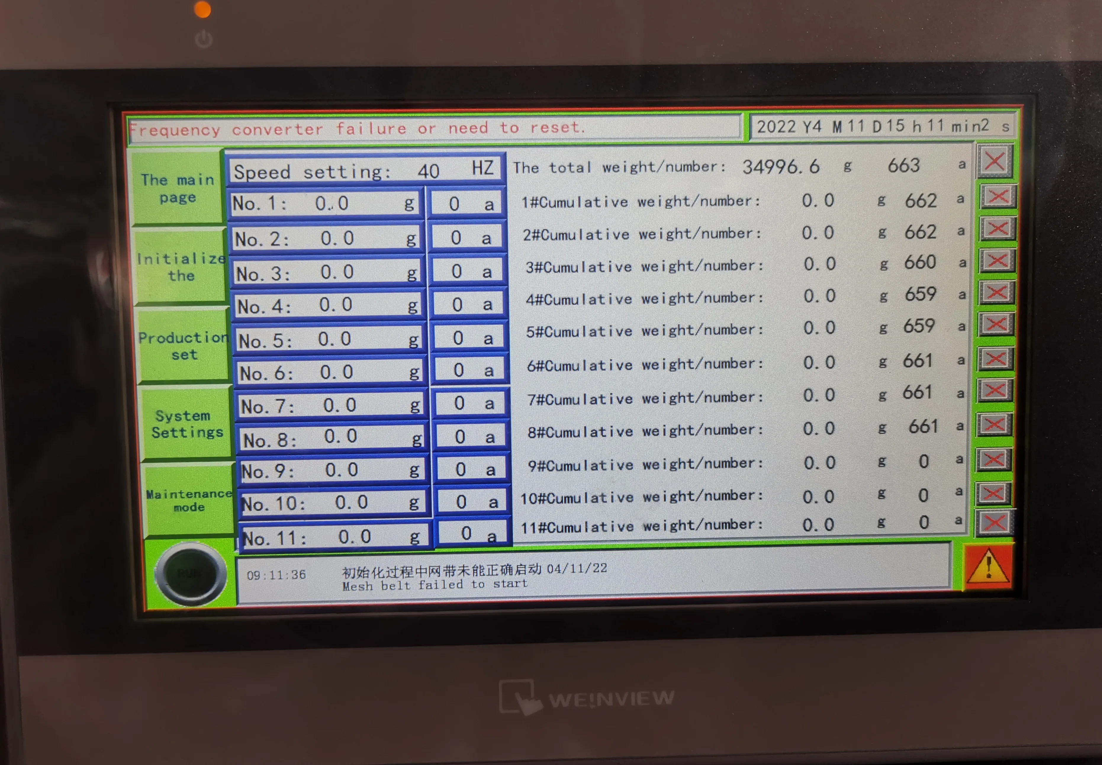 automatic live fish fillet weight grader sorting machine