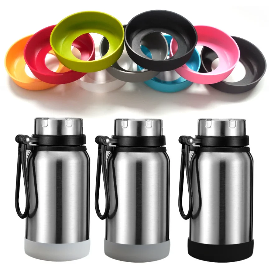 YDS Custom Wholesale Thickened 80mm Protective Silicone Boot Covers Anti-slip Bottom Sleeve Cover for Water Bottle Sleeves