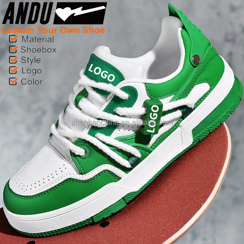 Low MOQ Customize Logo Walking Sneaker Designer Men Woman Embroidered Genuine Leather Vintage Sneaker Trainer Shoes