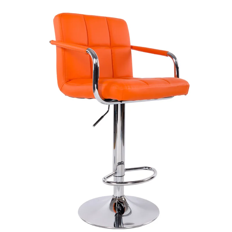 Modern Leather Adjustable Bar Stools Swivel Pub Chair Bar Furniture Metal Fixed Seating Height Fashionable ISO9001-2000 Optional