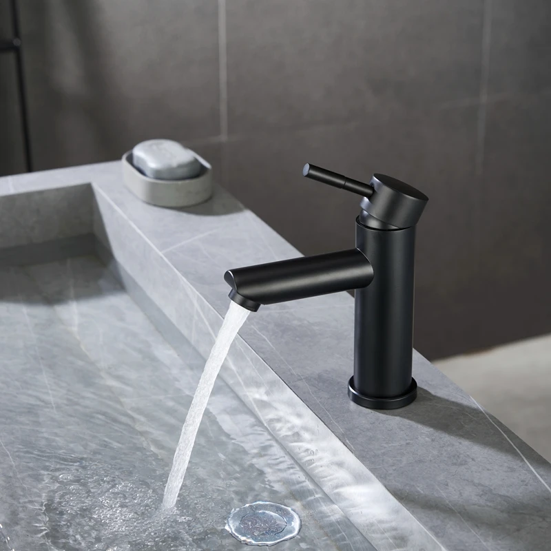 2022 Stainless Steel Single Lever Hot Cold Water Faucet Sink Mixer Tap and face basin faucet