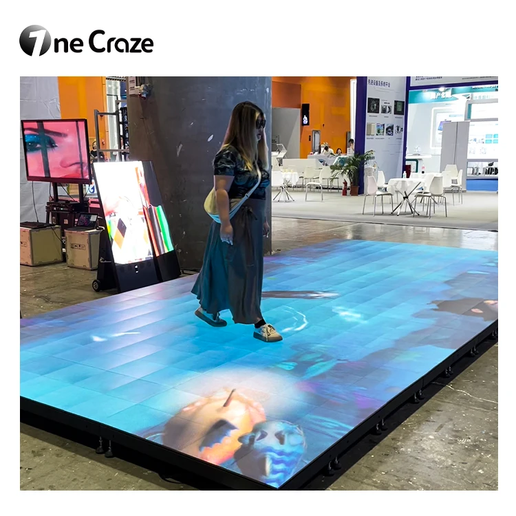 Ground Sports Games System Machine kinect sensor led display Touch Screen Interactive SAIO Led dance Floor