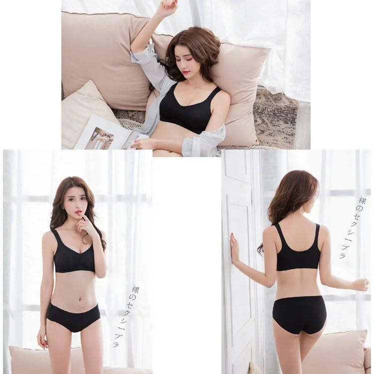 Women Teenager Seamless Wirefree T Shirt Comfortable Sleep Bra Women and girls Daily Seamless Sports Sleep Bra