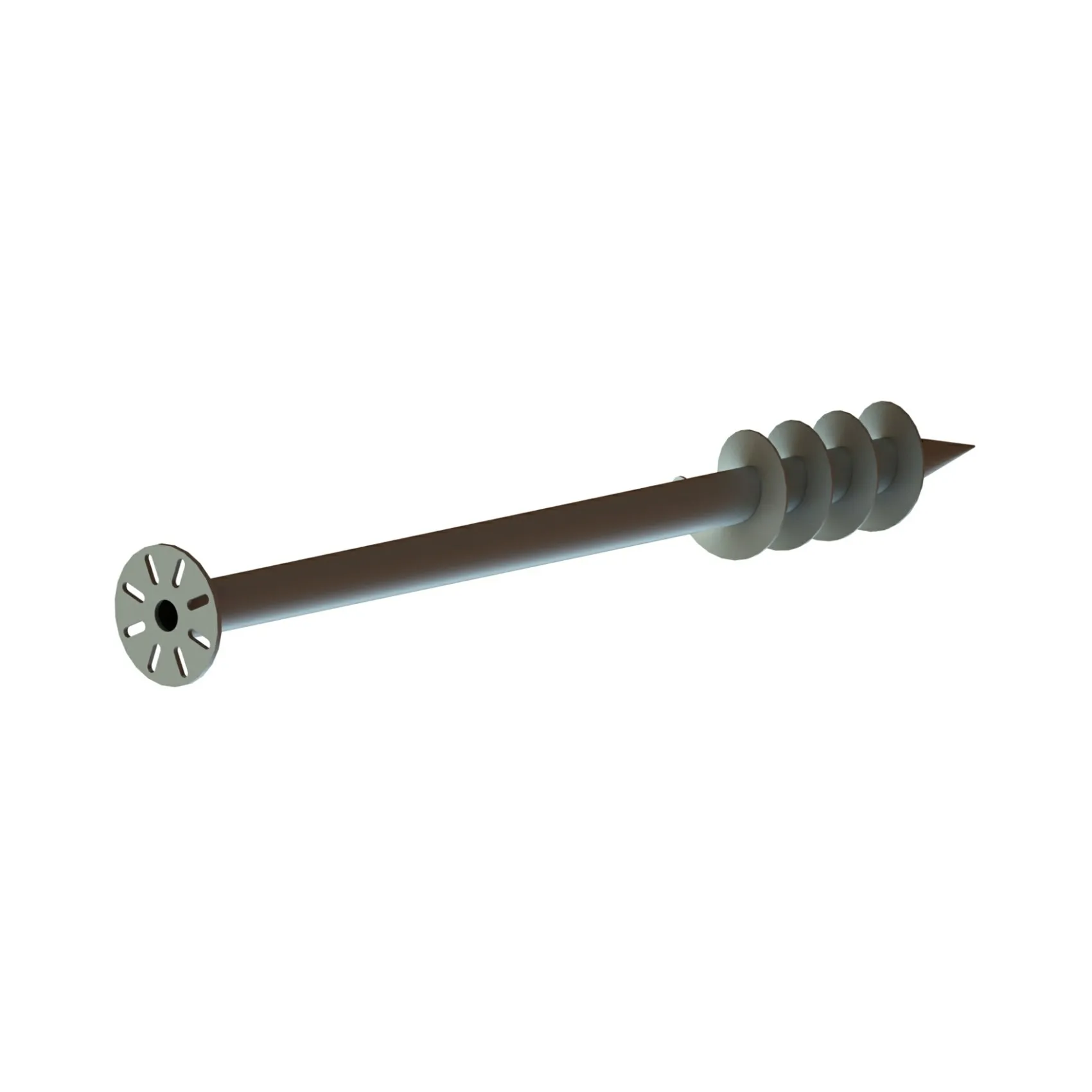 Open Field Hot Dip Galvanizing Steel Pipe Anchor Otter No Dig Ground Screw