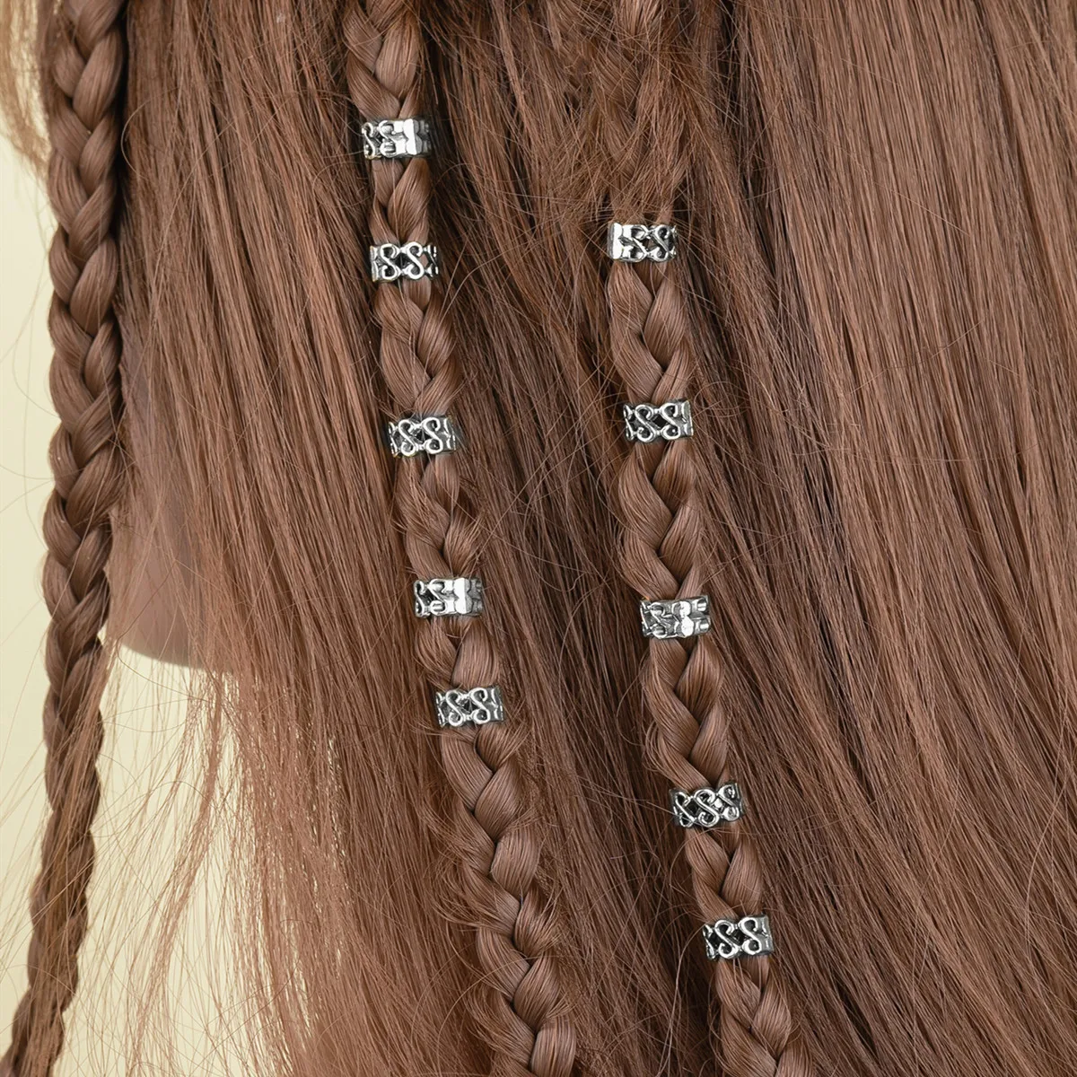 Gold Plated Retro Hair Beads For Braids Accessories