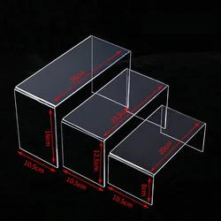 omg Clear acrylic Plexiglass products doll toy makeup display shelf laser cutting acrylic rack