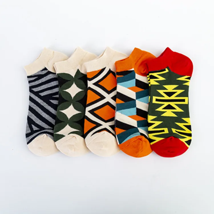 High-Quality Spot New Cross-Border Leisure Jigsaw Puzzle Series Ship Socks Wholesale Creative Colorful Socks