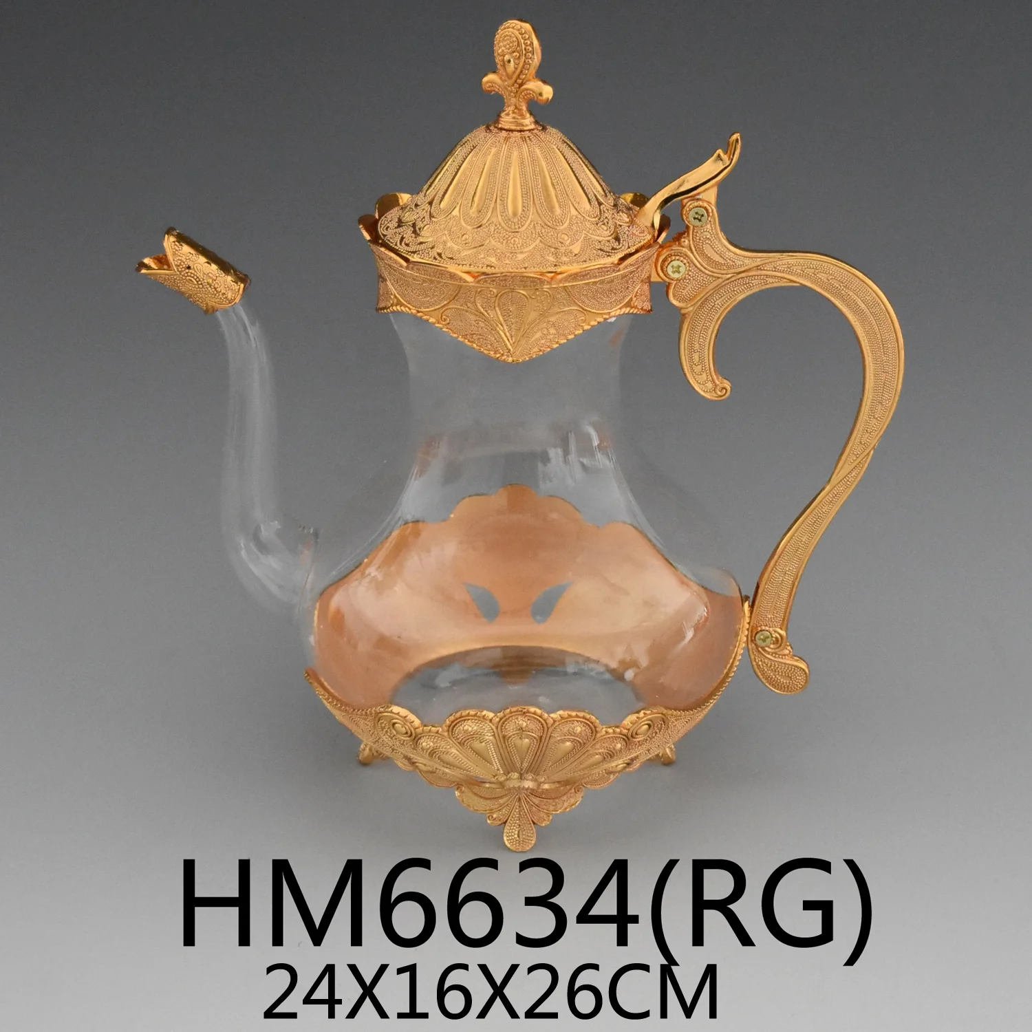 Home wedding banquet cute duck shape Iron edge glass wine decanter with handle