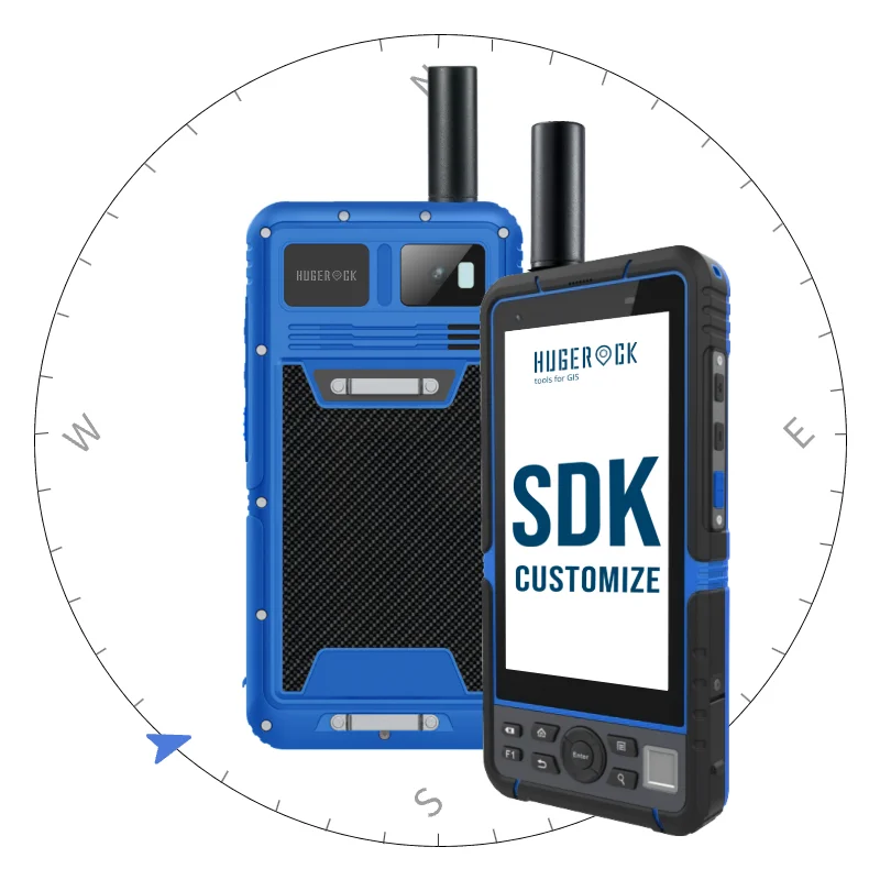 HUGEROCK G60N Waterproof Android 500 nit 9000mAh Conjunto Gnss Receiver gps gsm module label printer handheld scanner pda