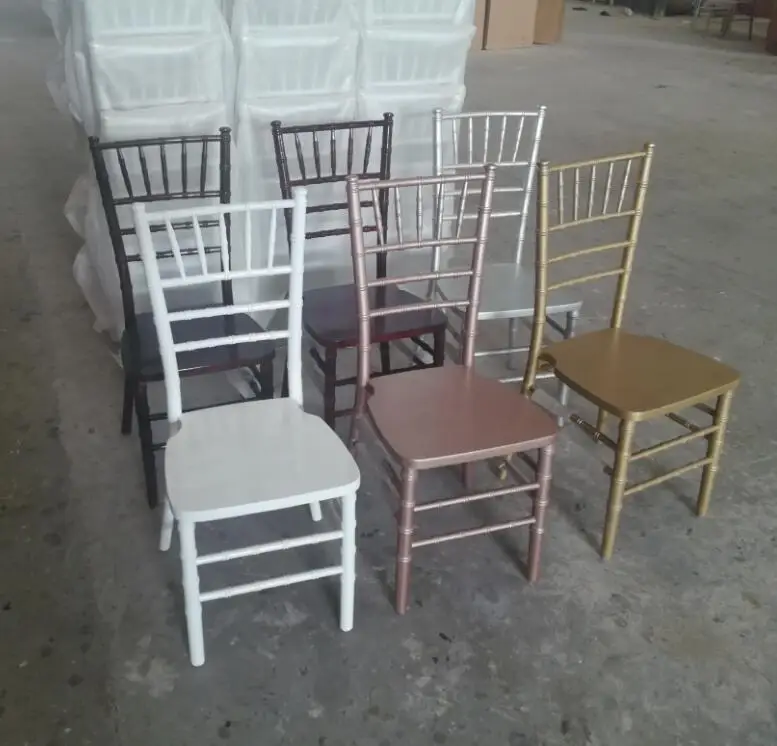 China Wholesale Ready to Ship Adult White Color Wooden Tiffany Chairs Chiavari Chairs for Events Weddings