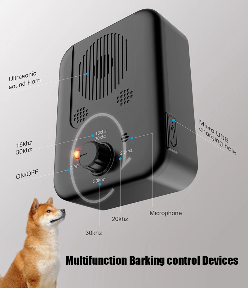 ultrasonic dog barking control device for home 3 Levels Sonic Deterrents Dog Barking Control Devices Anti Barking Device