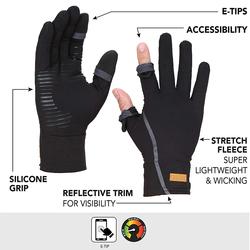 HSD Ice silk fishing mittens cycling driving anti-skid fitness high elasticity fast drying sunscreen uv protection gloves