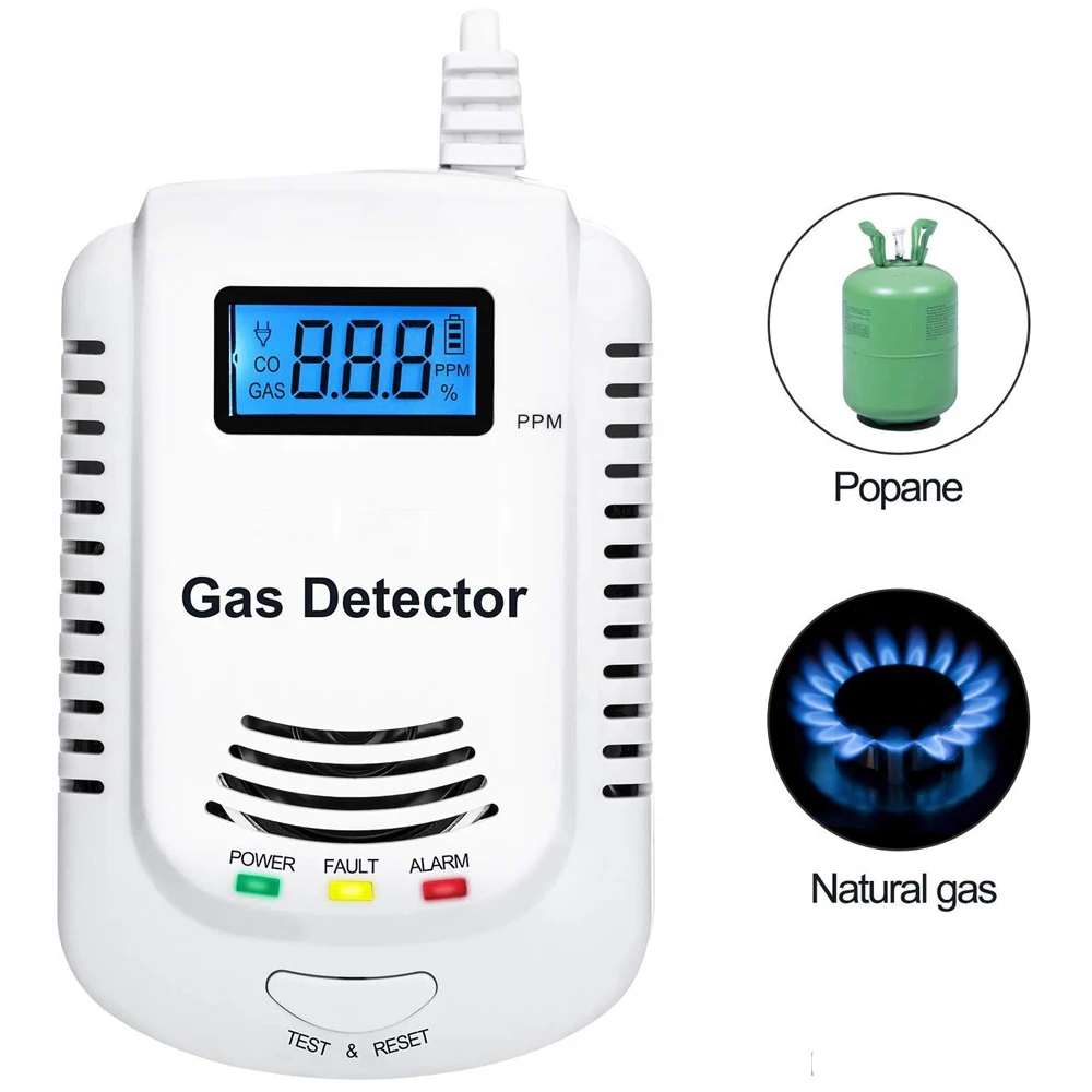  Home Standalone Plug-In Combustible Gas Detector LPG LNG Coal Natural Leak Alarm Sensor Voice