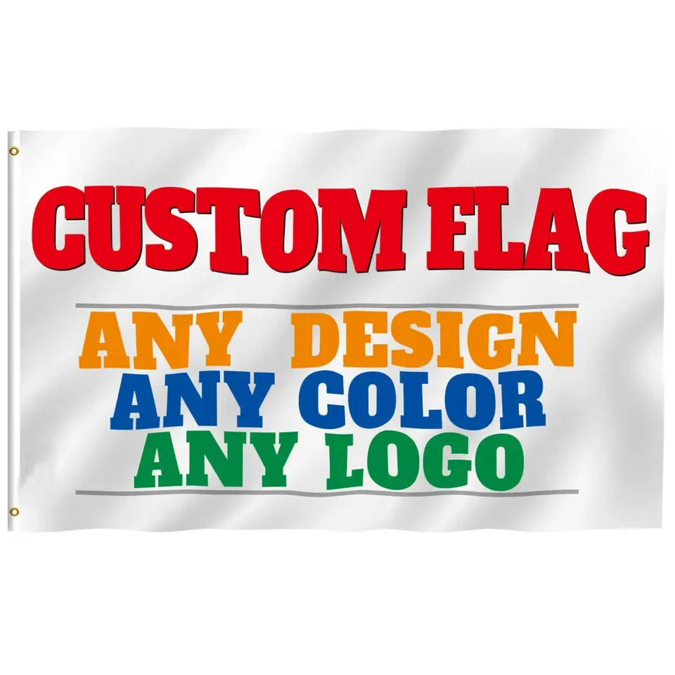 Wholesale digital printing custom printed color 3*5ft flag for activity advertising