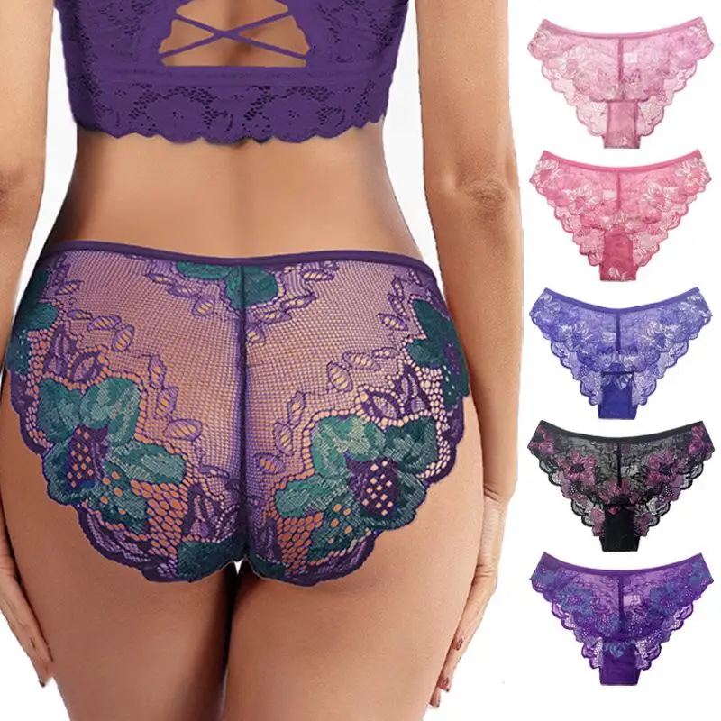 2024 Newest Comfortable Breathable Low-Rise Lace Hollow Hip-Lifting Panties Sexy Triangular Underwear
