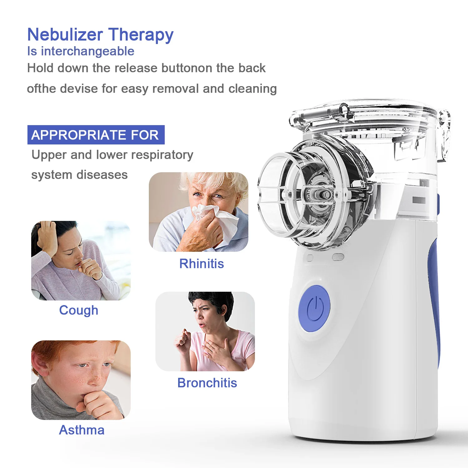 Portable Nebulizer - Handheld Mesh Nebulizer for Daily Use at Home, Ultrasonic Nebulizer Personal Inhaler