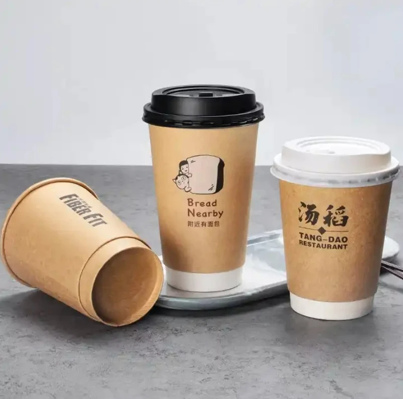 Disposable Paper Cups 8/10/12/16/20 Oz Single double Wall Paper Cup Hot/cold Beverage Cups For Drinking